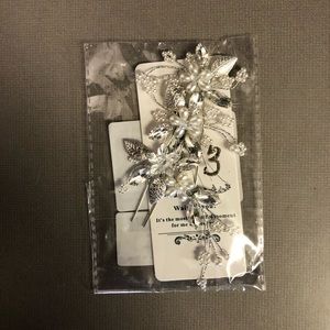 Bridal Floral Silver Hair Piece